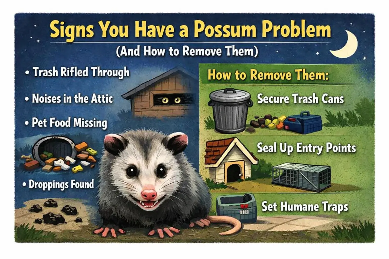 Signs You Have a Possum Problem (And How to Remove Them)